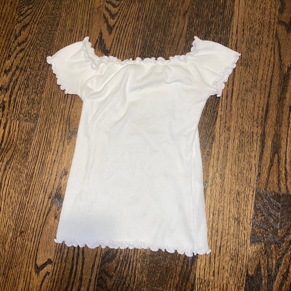 White off the shoulder tshirt - Picture 1 of 2